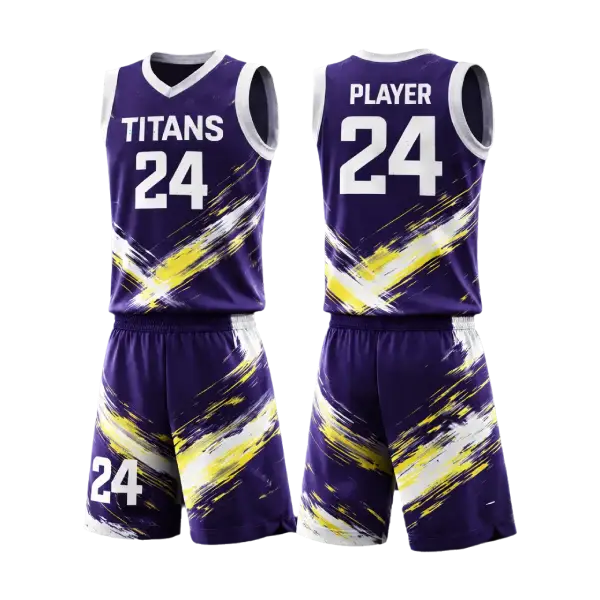 Custom basketball jersey on body